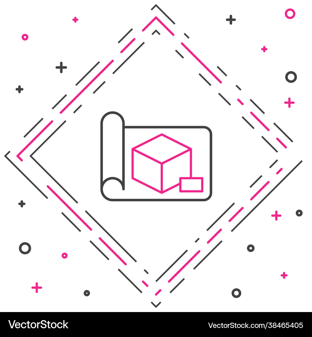 Line graphing paper for engineering icon isolated Line graphing paper for engineering icon isolated Vector Image