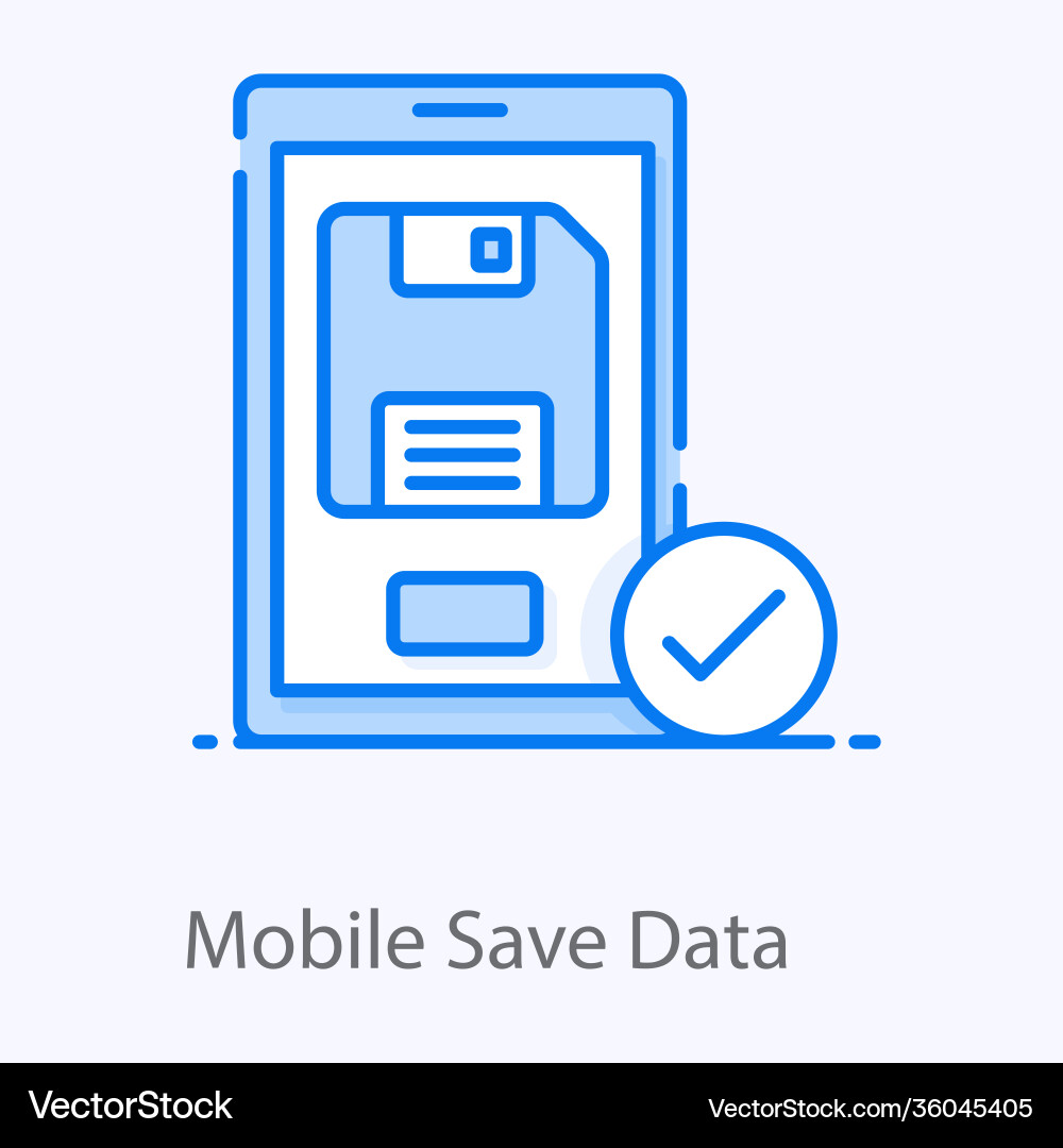 Mobile save data Vector Image
