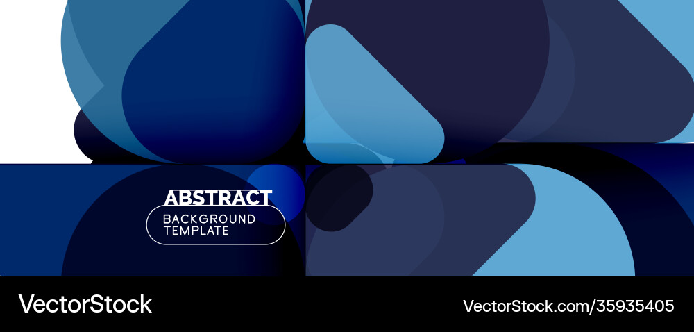 Modern geometric round shapes and dynamic lines Vector Image