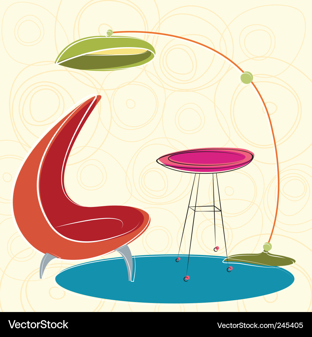 Modern Interior Decor Vector Image