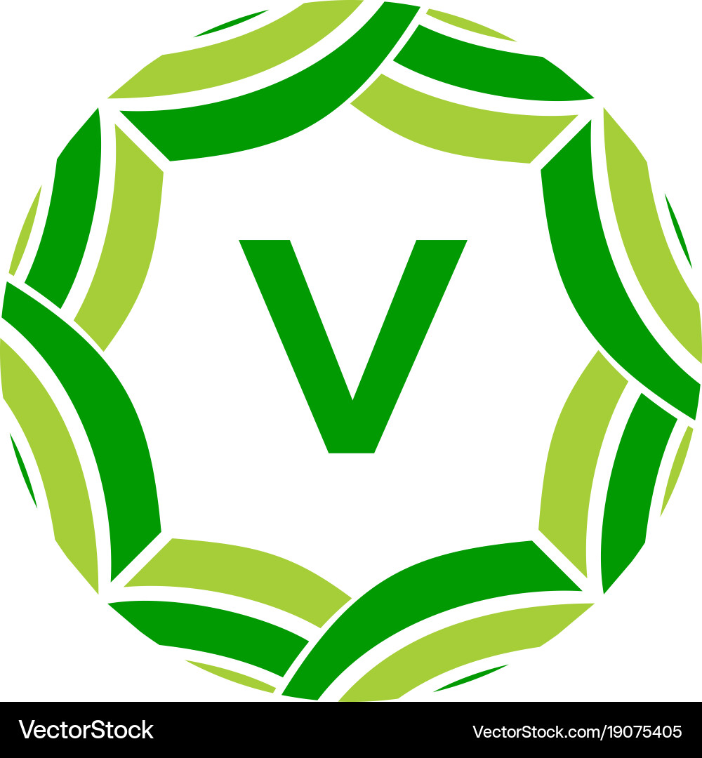 Ribbon infinite initial v Vector Image