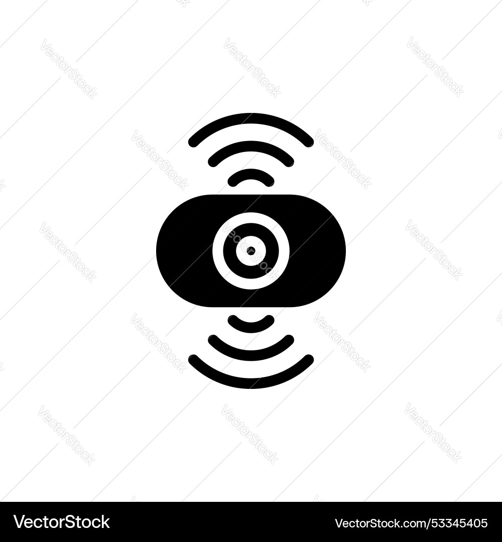 Sensor line icon isolated on white background Vector Image