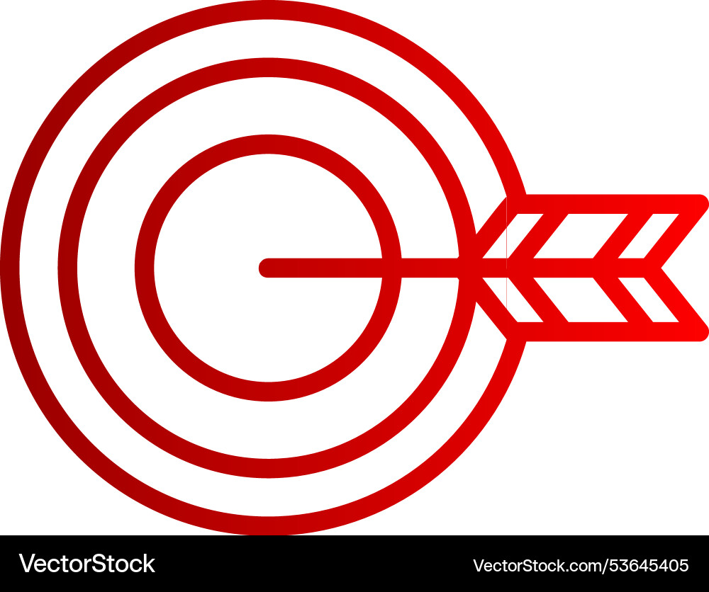 Target line gradient icon Vector Image