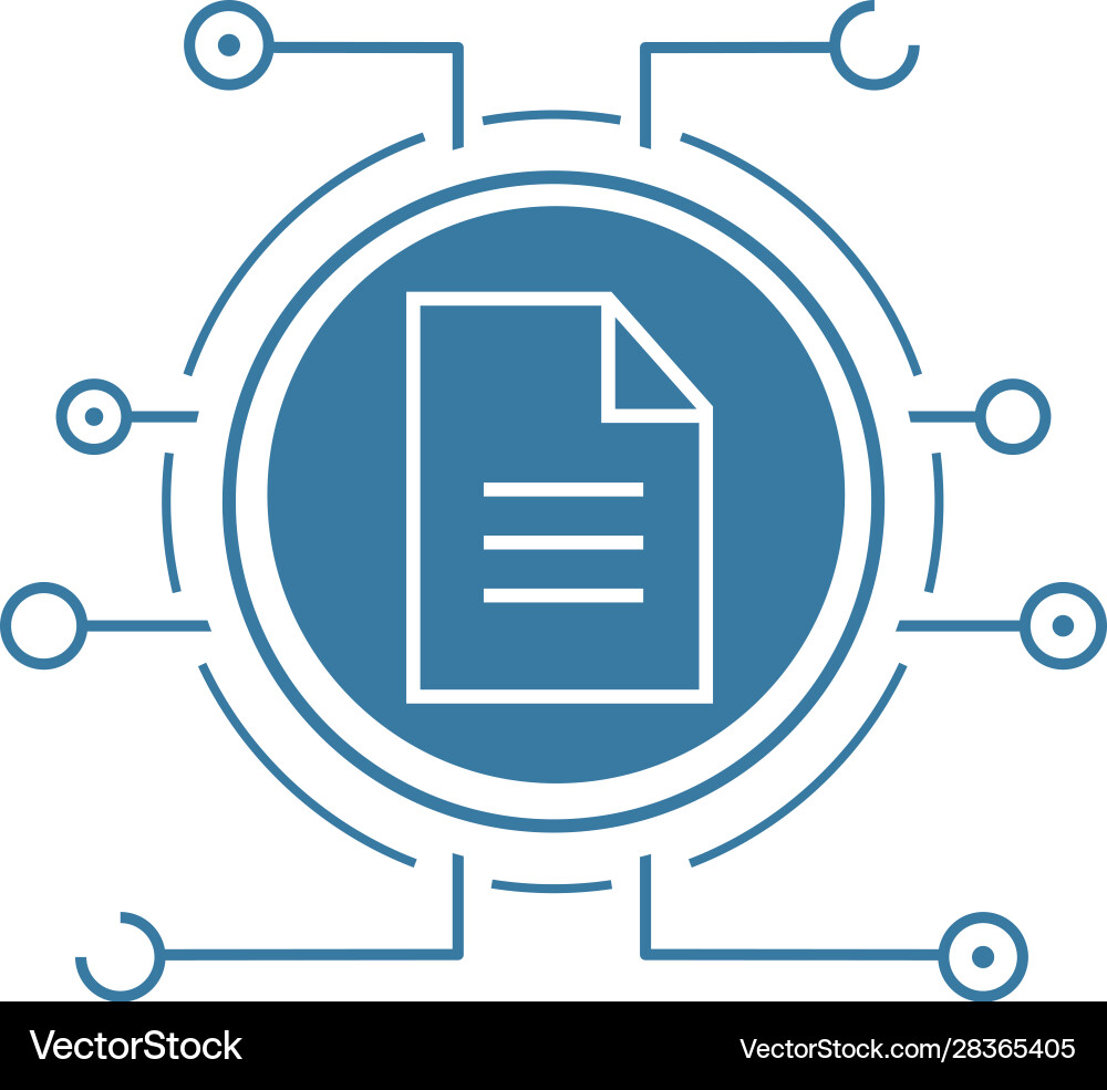 Web document flat linear long shadow icon Vector Image