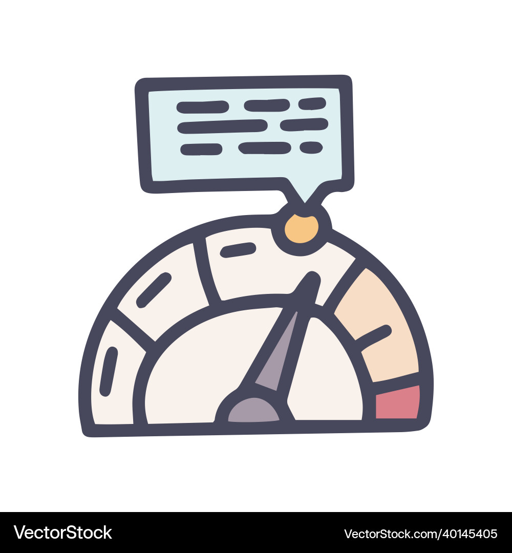Website load speed color doodle simple icon Website load speed color doodle simple icon vector image
