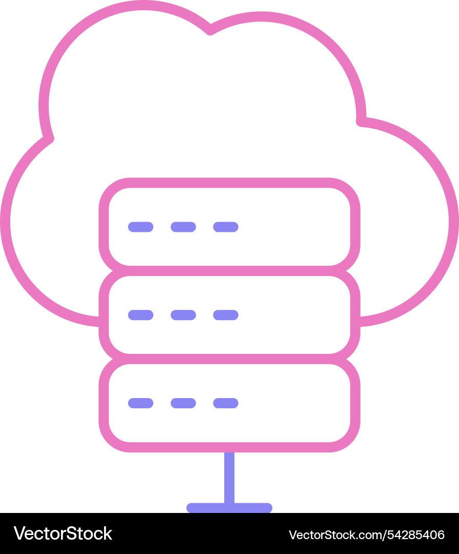 Backup line two colour icon Vector Image