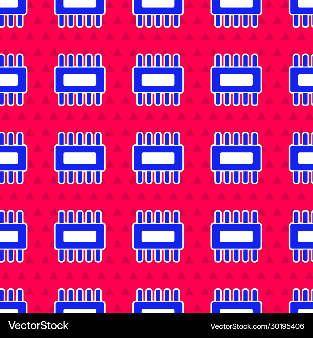 Blue computer processor with microcircuits cpu Blue computer processor with microcircuits cpu Vector Image