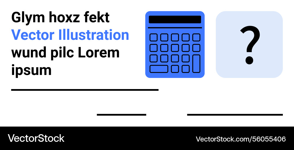 Calculator and question mark highlighting Calculator and question mark highlighting vector image