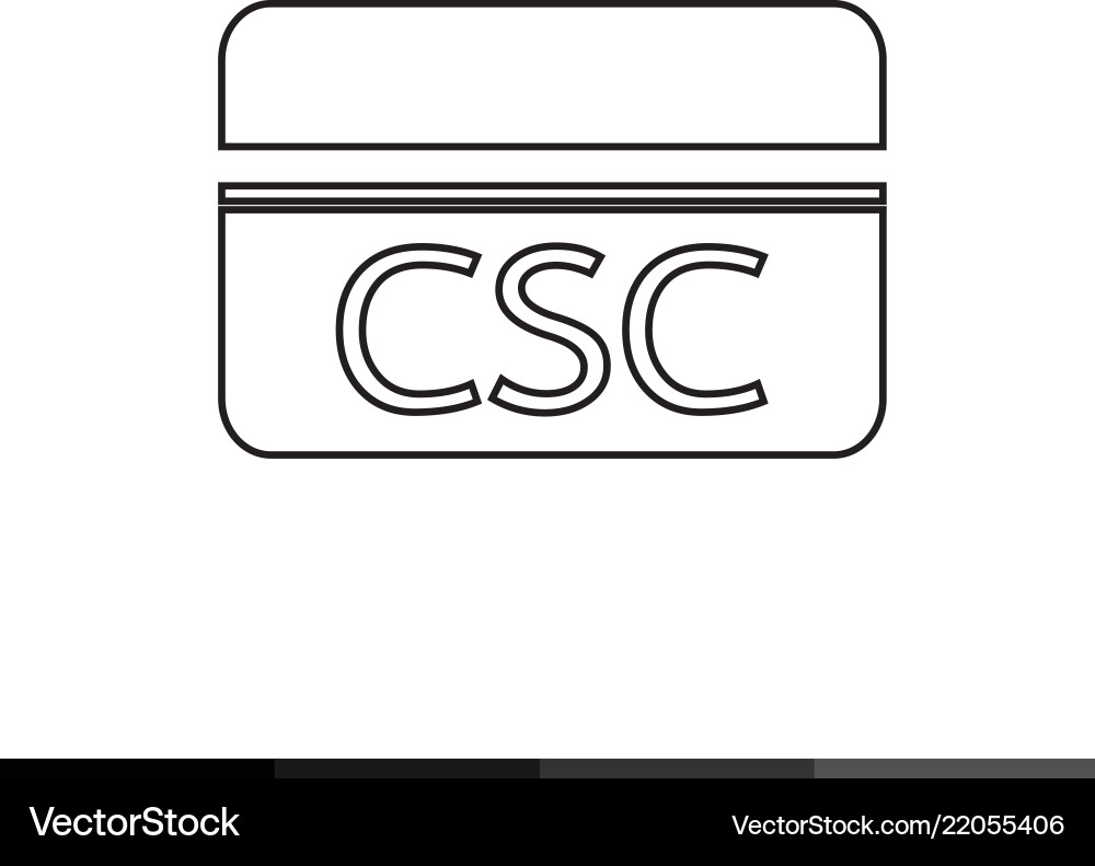 Card security code csc icon design Card security code csc icon design vector image