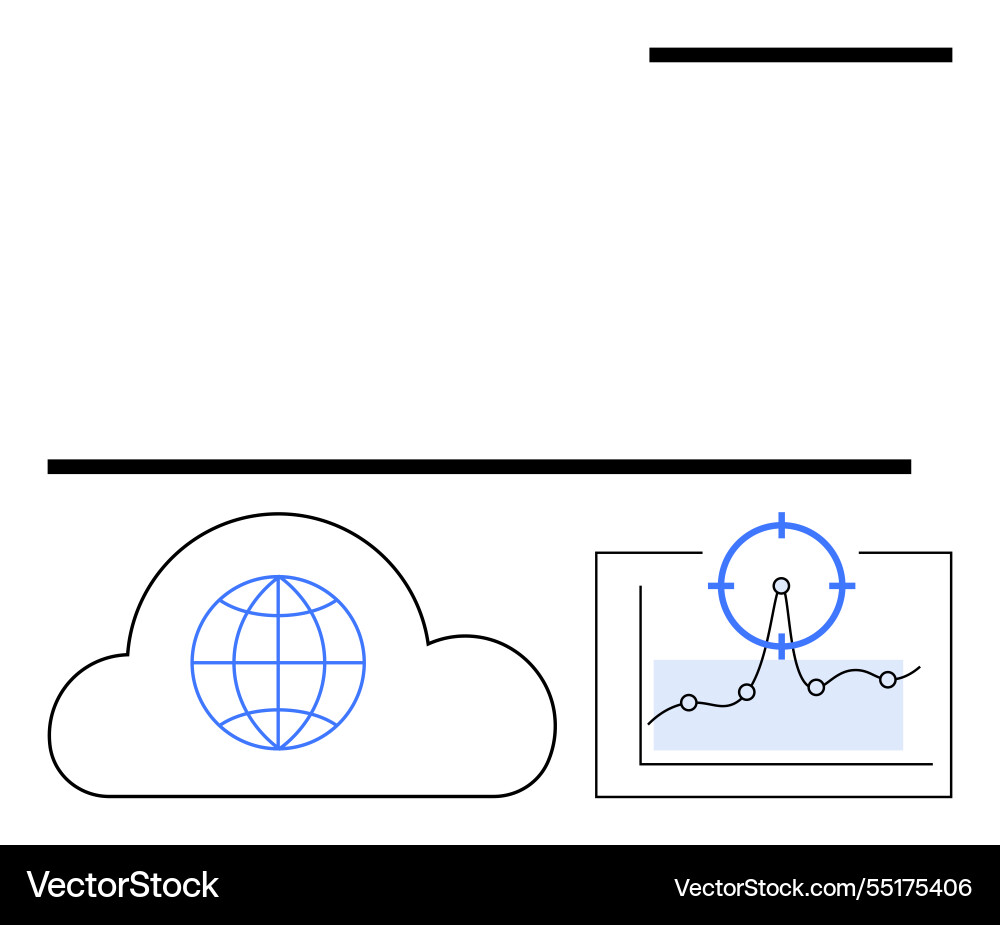 Cloud connectivity with data analytics Cloud connectivity with data analytics vector image