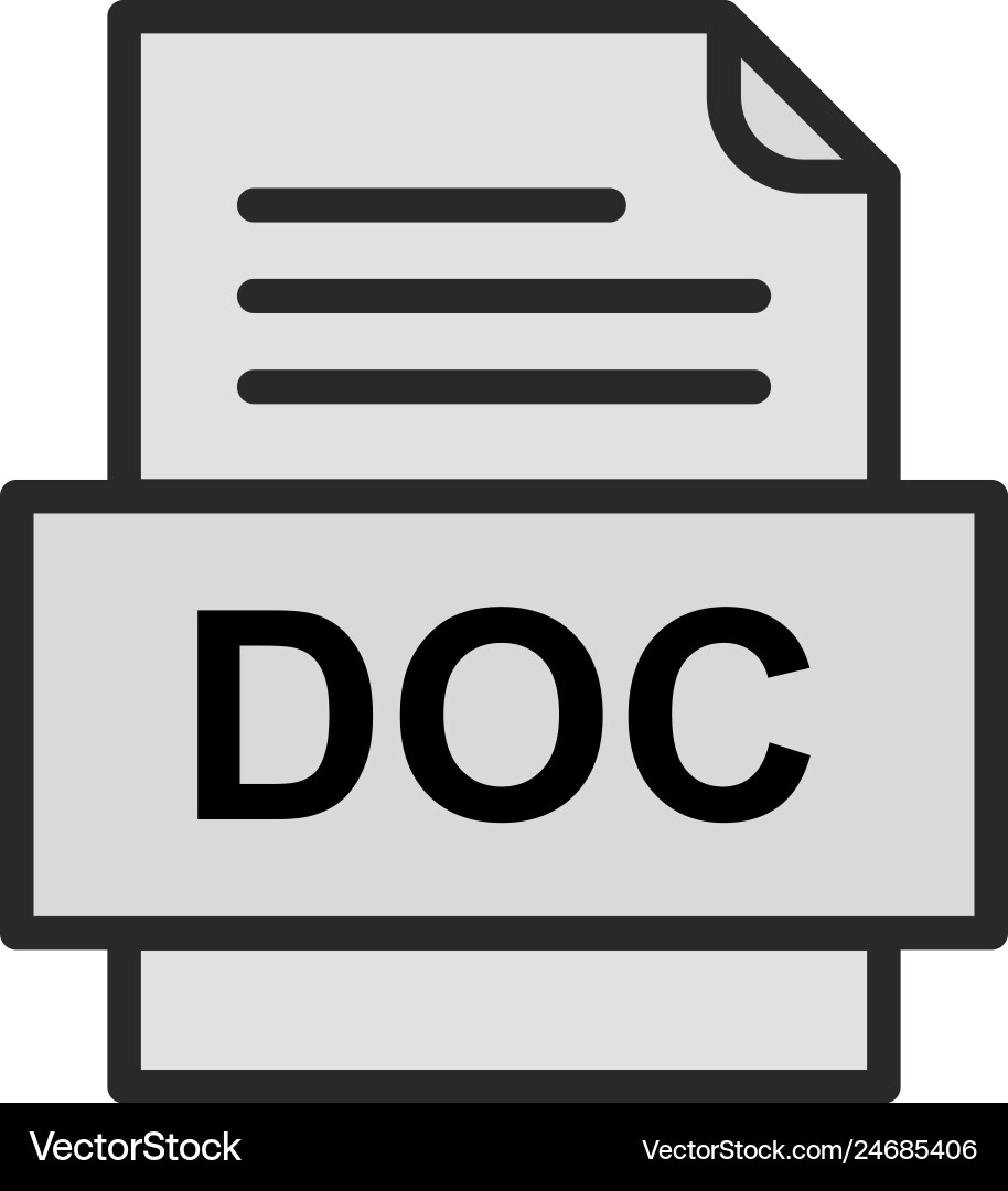 Doc file document icon Vector Image