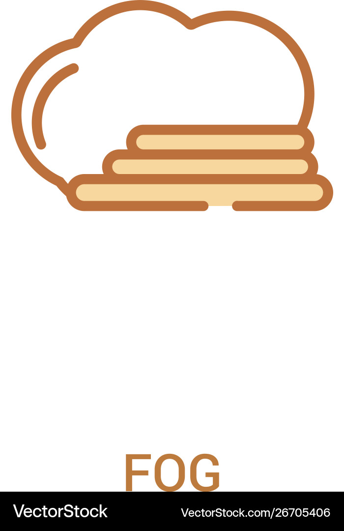 Fog concept 2 colored icon simple line element Vector Image