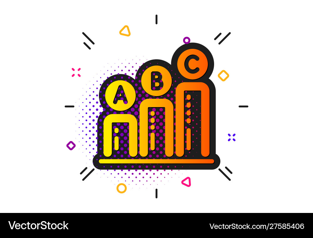 Graph icon column chart sign Graph icon column chart sign vector image
