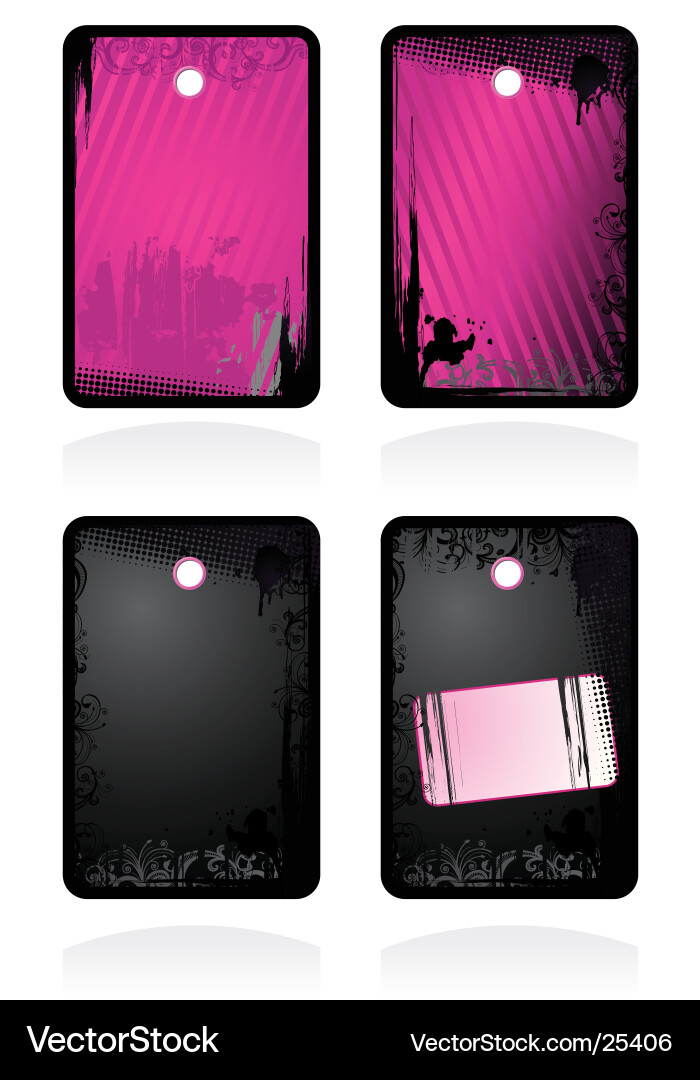 Grunge Pink Labels - Copy Space vector image