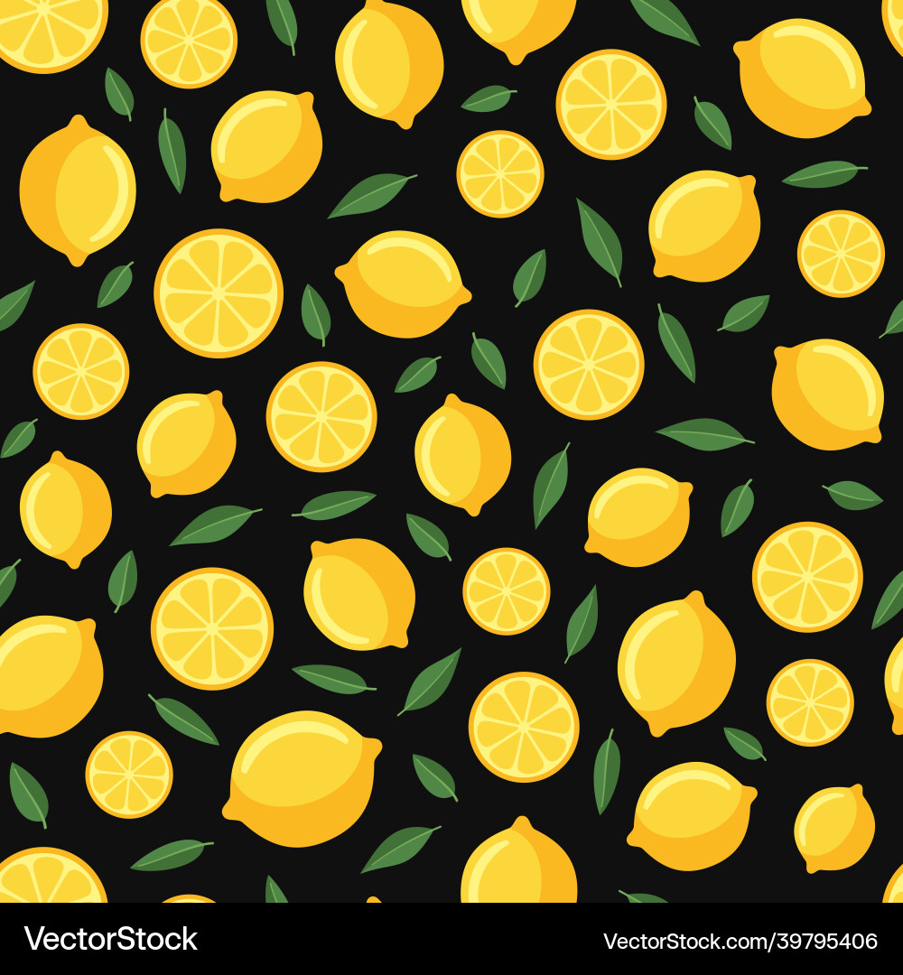 Lemon Seamless Pattern Vector Image