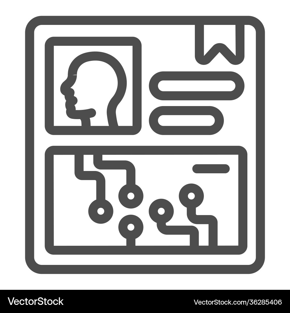 Personal data in screen line icon web security Personal data in screen line icon web security Vector Image