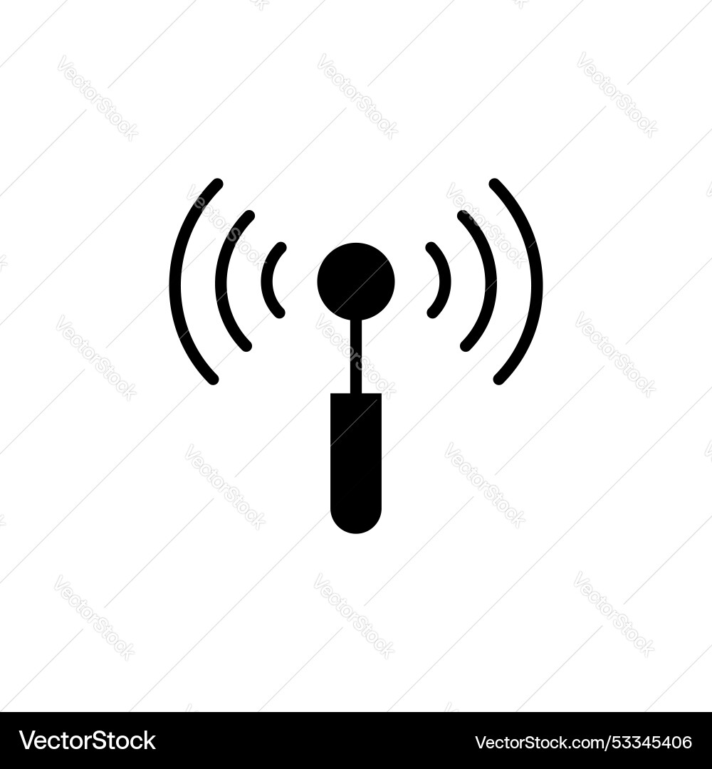Sensor line icon isolated on white background Vector Image