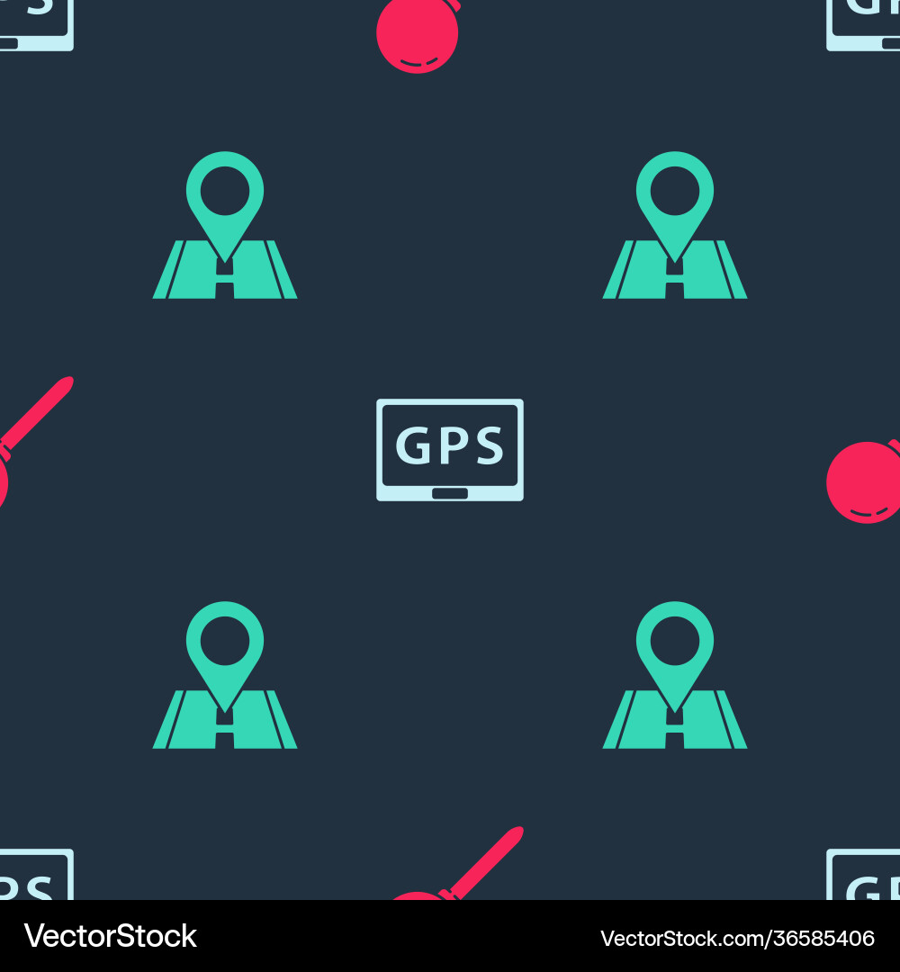 Set push pin gps device with map and location Set push pin gps device with map and location Vector Image