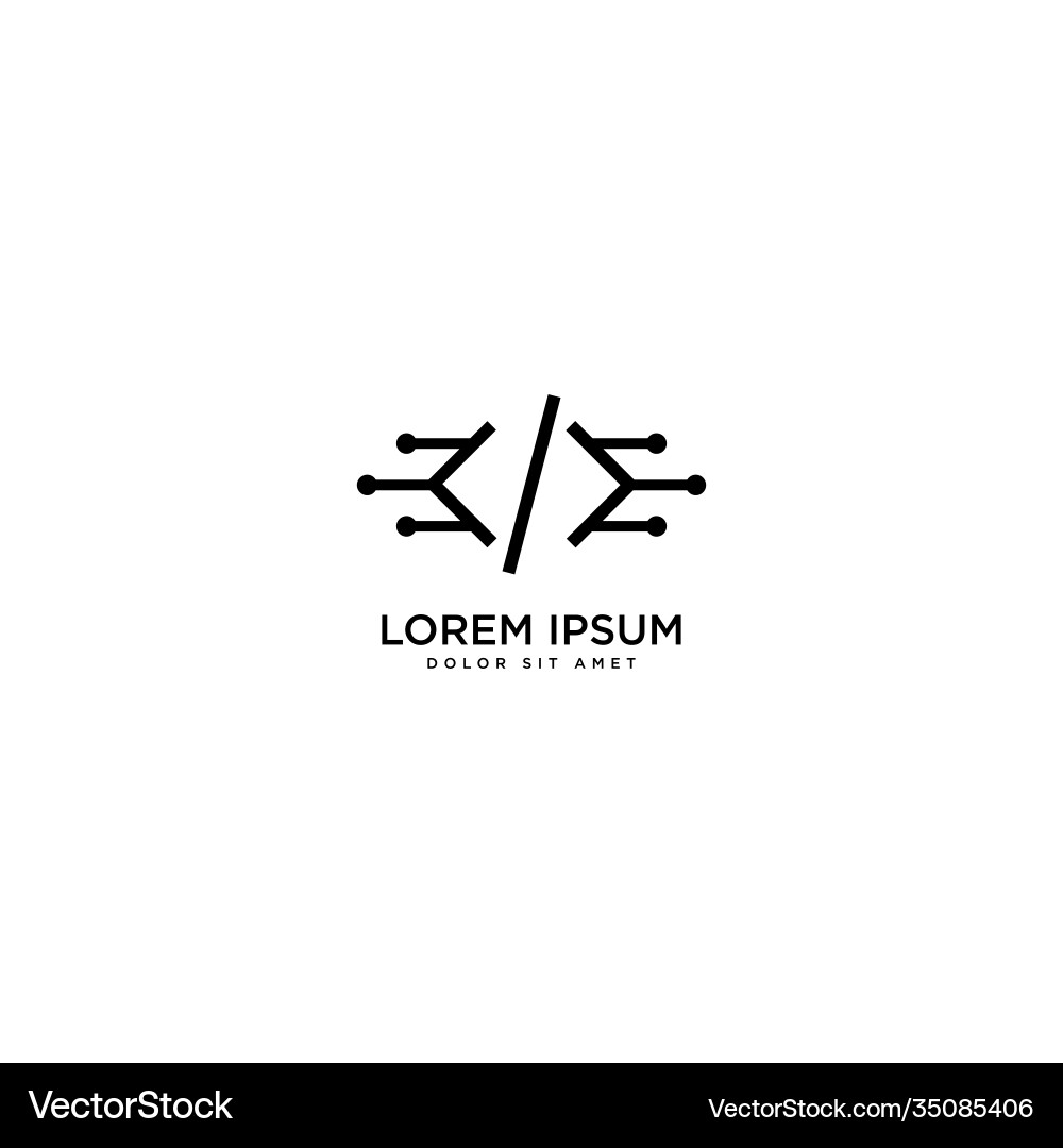 Techno code design technology simple vector image