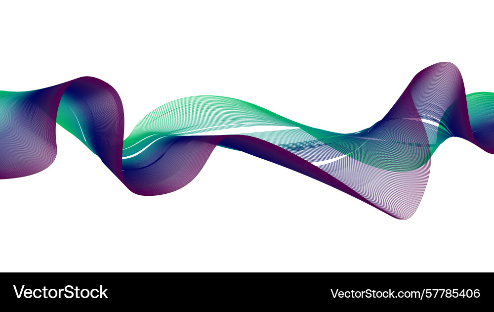 Wavy blend curved lines gradient design background Vector Image