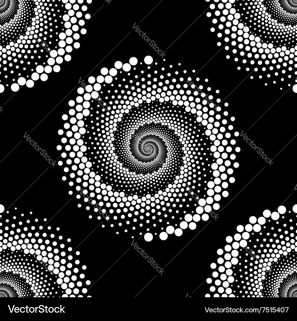 Abstract Spiral Dots Pattern Vector Image