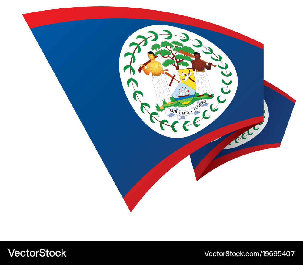 Belize flag Royalty Free Vector Image - VectorStock