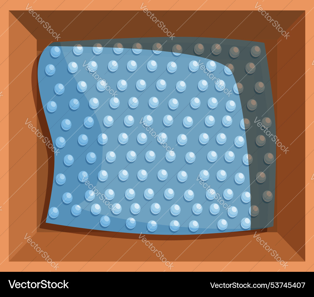 Cardboard box with bubble wrap protecting fragile Cardboard box with bubble wrap protecting fragile vector image