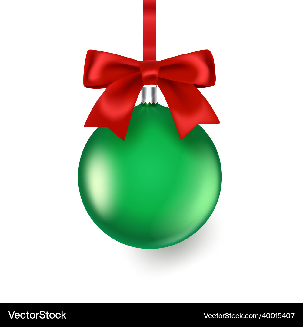 Christmas Green Baubles Vector Image