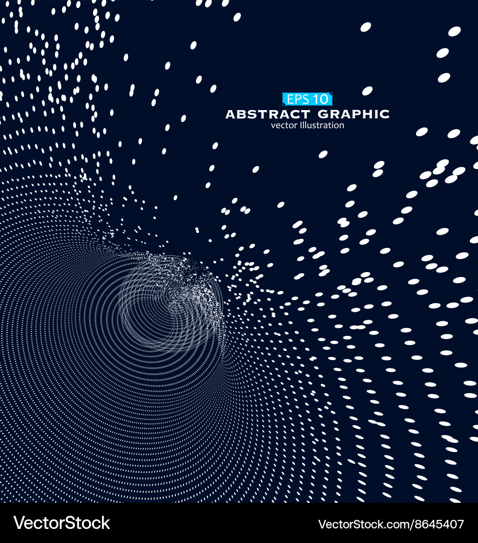 Composed of particles swirling abstract graphics vector image