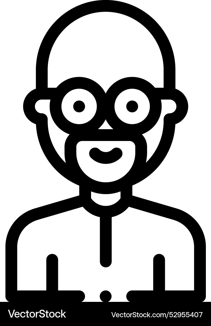 Dad icon thin linear style design isolated Vector Image