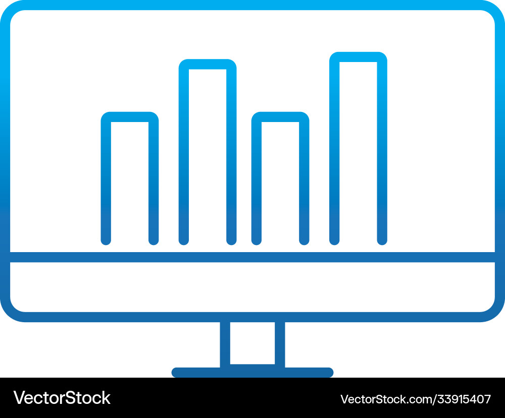 Data analysis computer diagram report business vector image