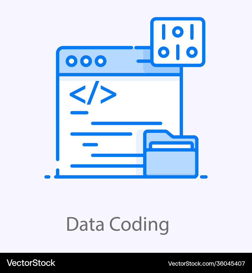 Data coding Vector Image