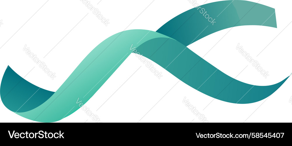 Dynamic Gradient Ribbon Loop Vector Image