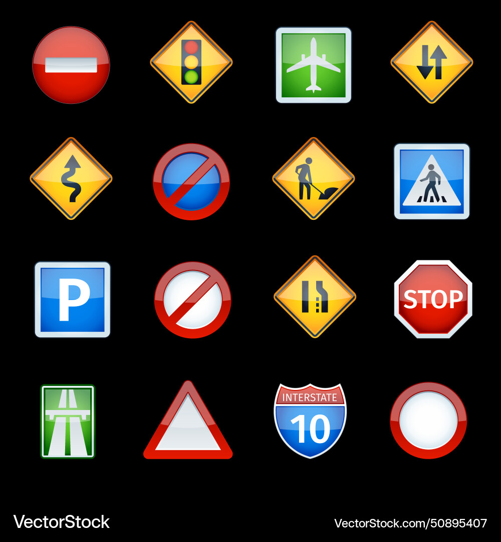 Guide signs set of iso prohibited actions Guide signs set of iso prohibited actions vector image