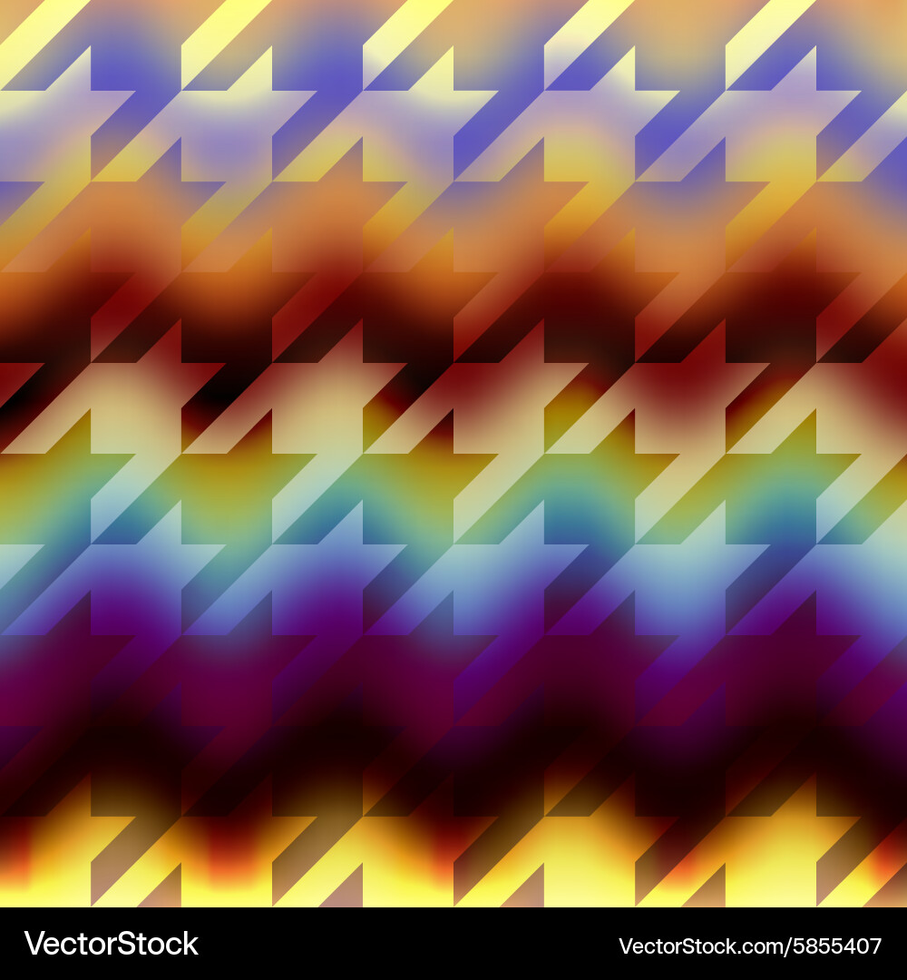 Houndstooths pattern on chevron blurred background vector image