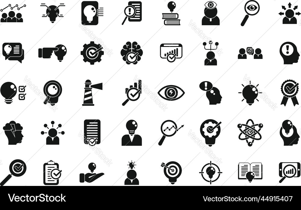 Insight & Problem Solving Icons vector image