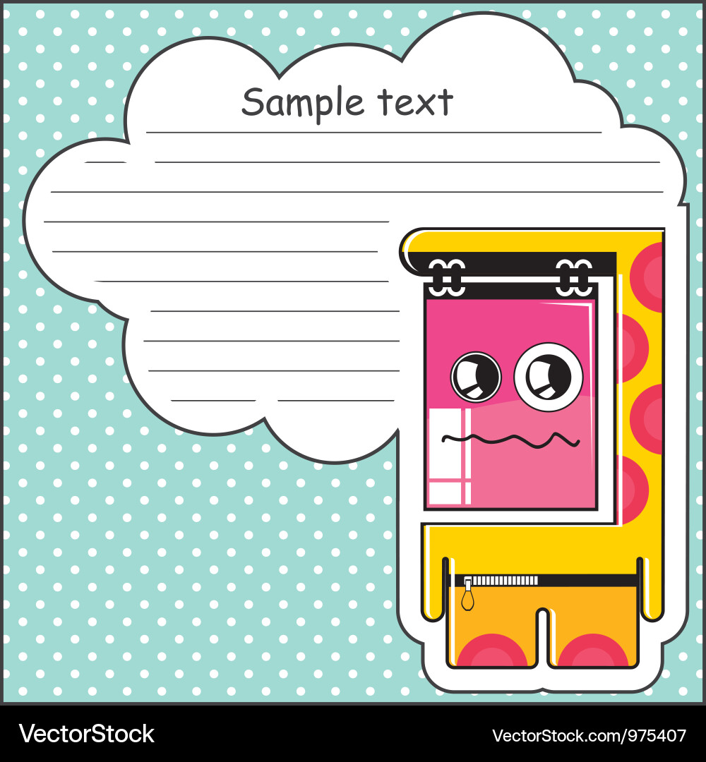 Monster with message cloud Vector Image