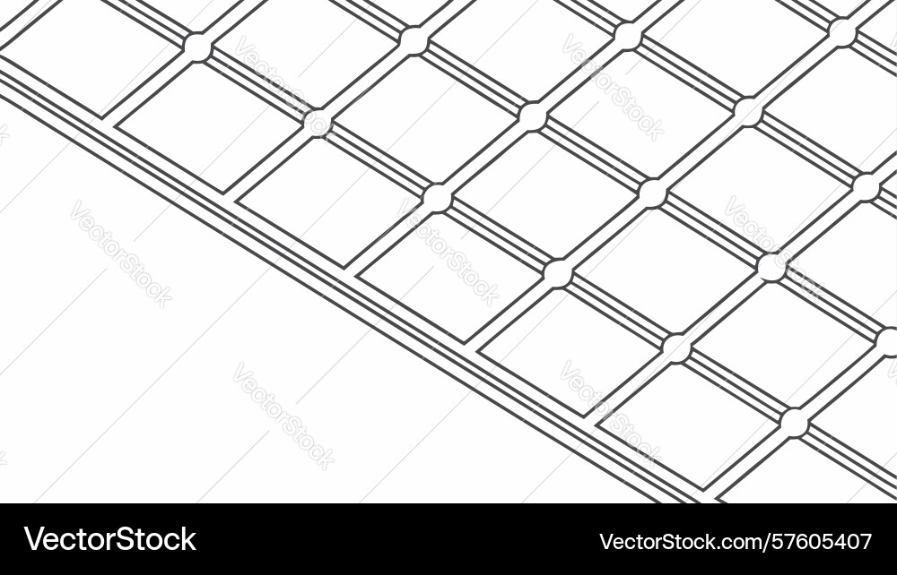 Perspective grid of squares pattern abstract vector image