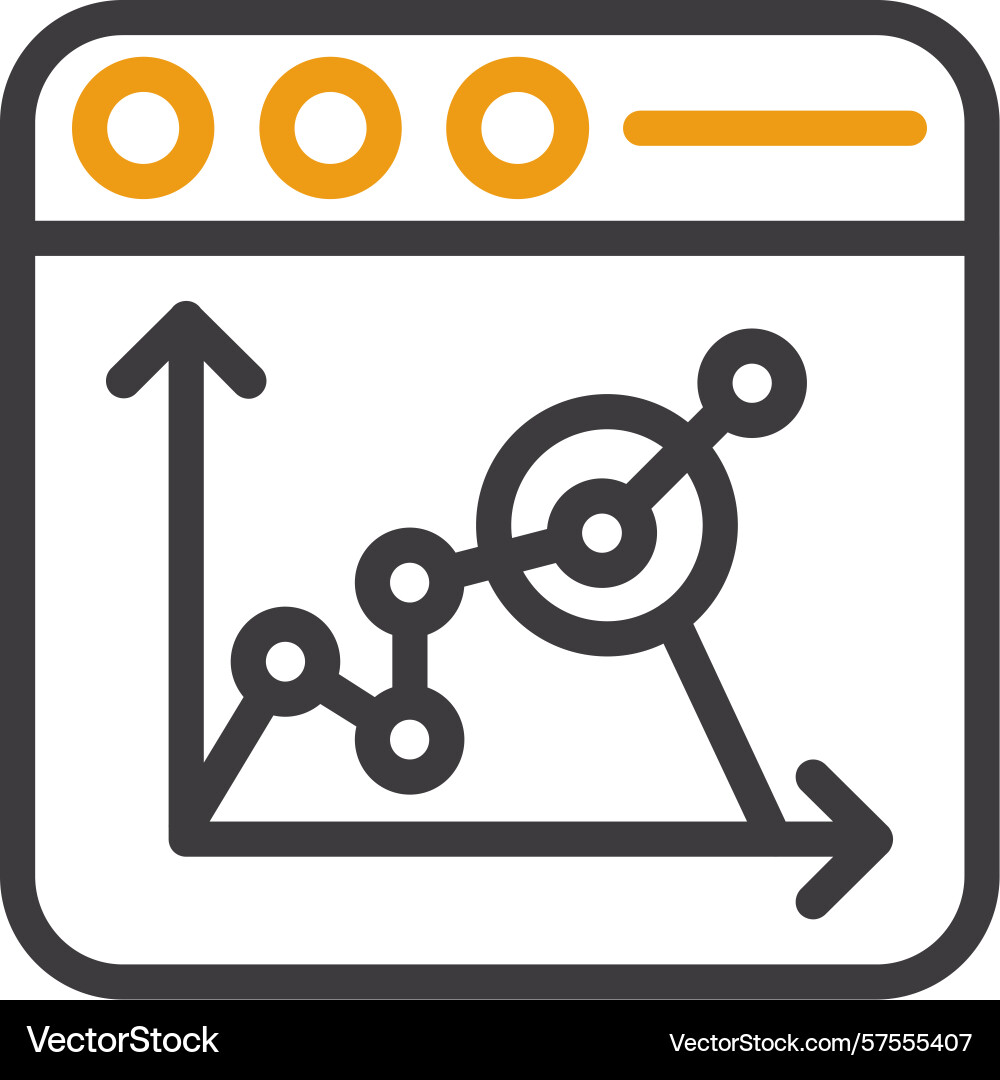 Predictive two color icon Vector Image