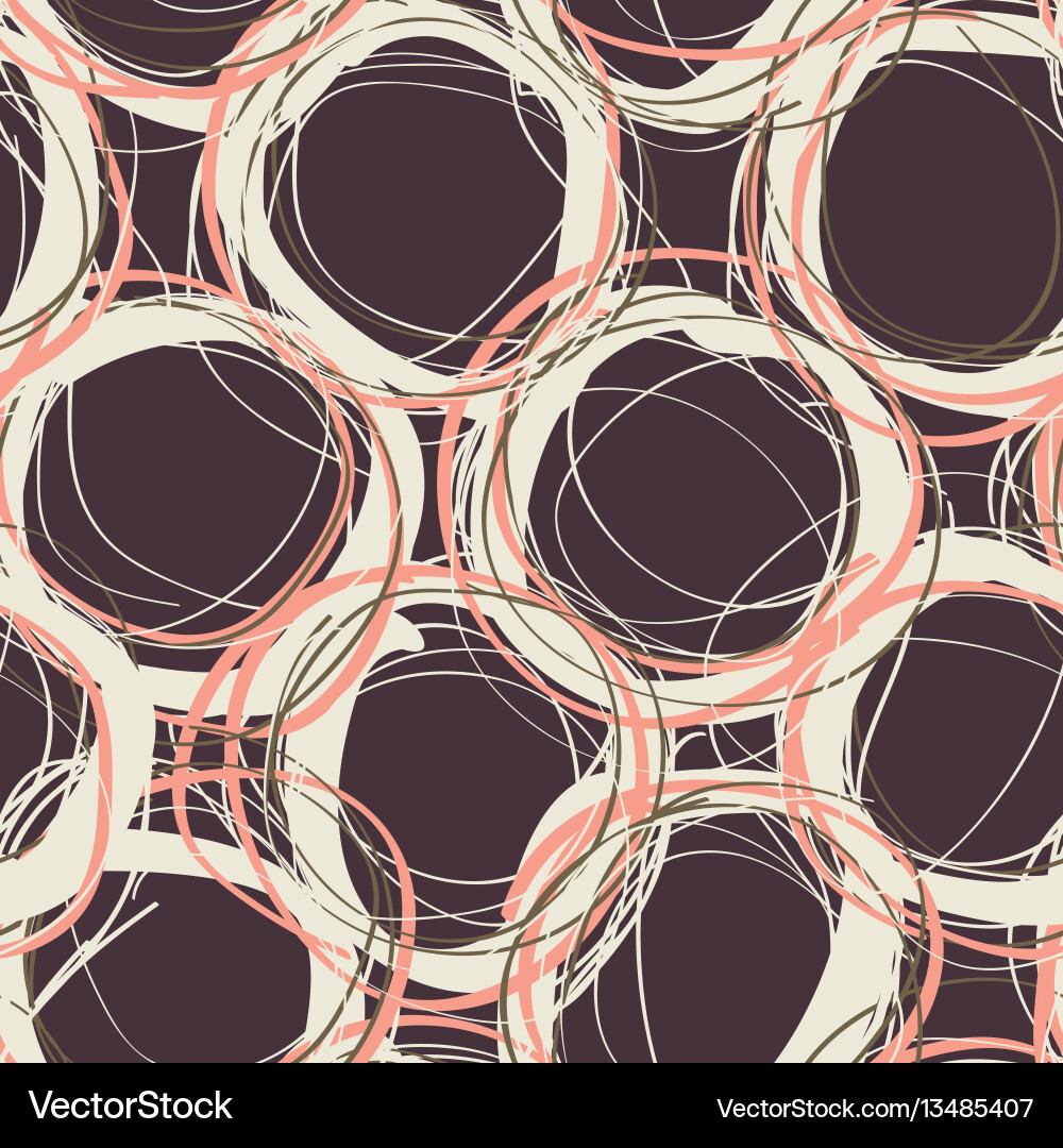 Scribble Circle Pattern vector image
