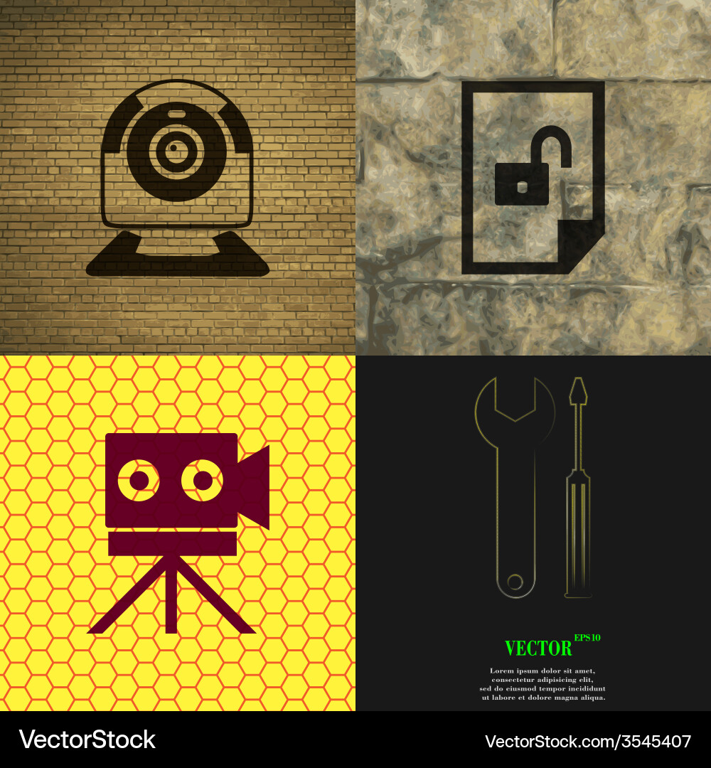 Set of abstract backgrounds with different web Vector Image