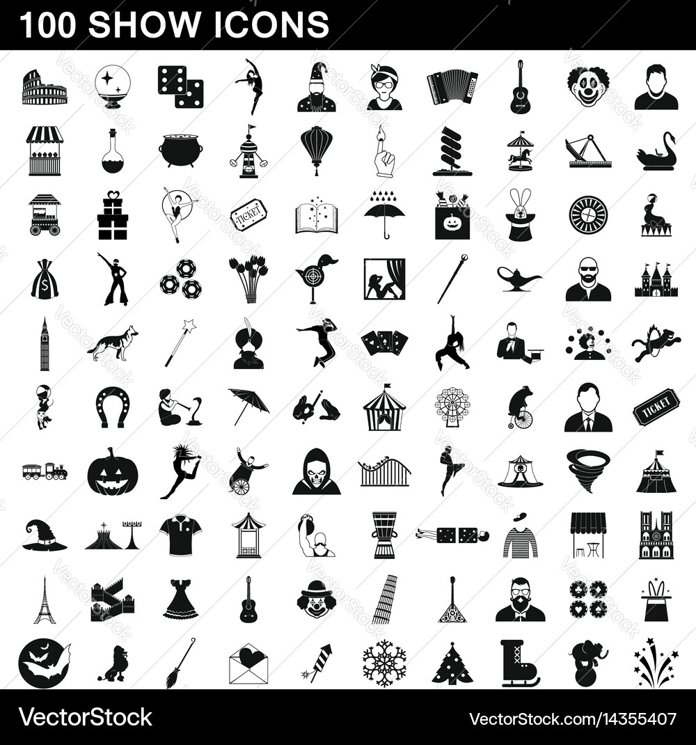 Show Icons - Entertainment Set vector image