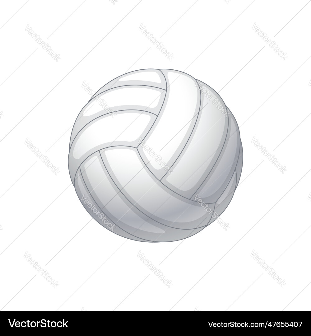White Volleyball Ball Vector Image