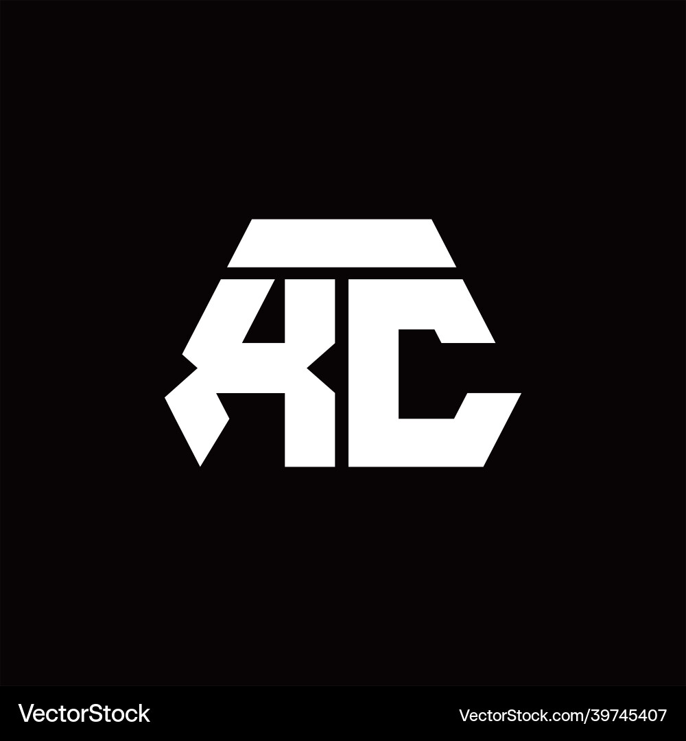 Xc logo monogram with octagon shape style design Xc logo monogram with octagon shape style design Vector Image