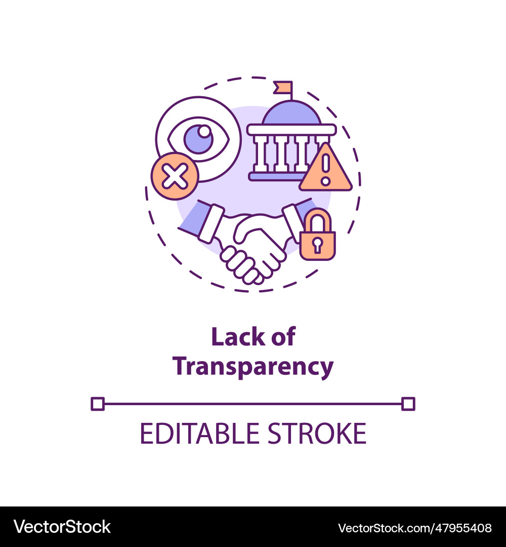 2d customizable lack of transparency icon concept Vector Image