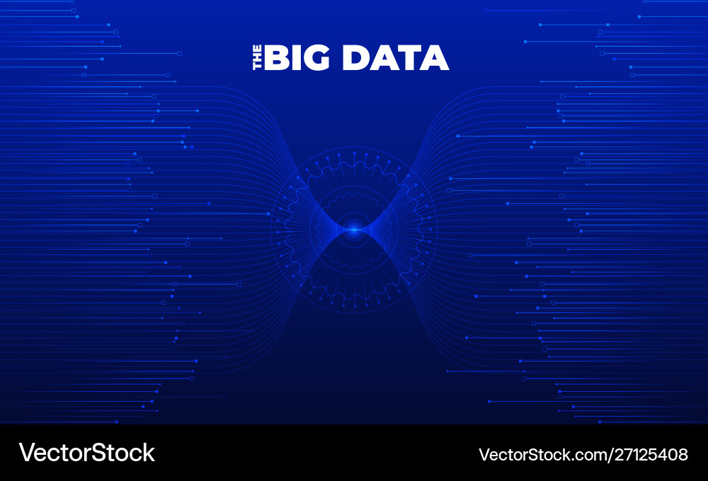 Big Data Network Analysis vector image