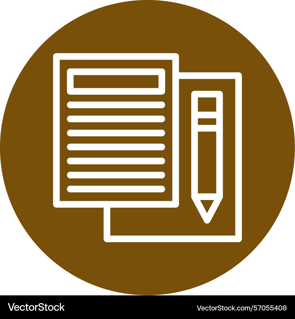 Copy editing line circle style icon design Vector Image