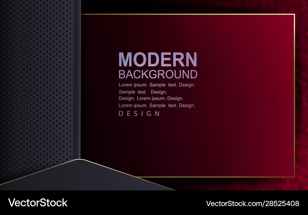 Dark red design frame and arrow with a delicate vector image