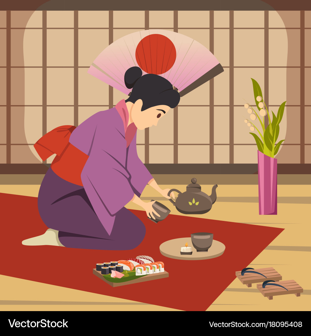 Japan Kultur Traditionen Hintergrund Plakat vektorbild