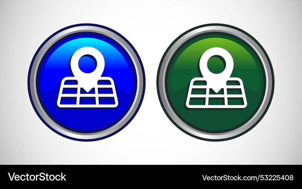 Map pointer location icon button set design Vector Image